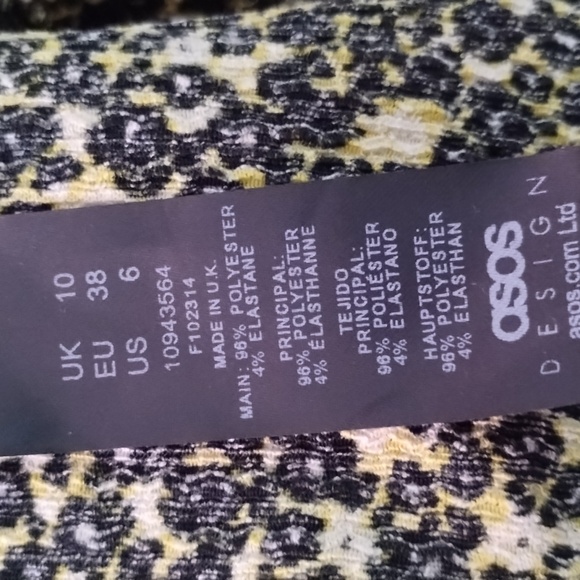 Asos Women's 6 Ditsy Floral Dress Long Puffer Sleeve Tiered Relaxed Cottagecore - Picture 5 of 6